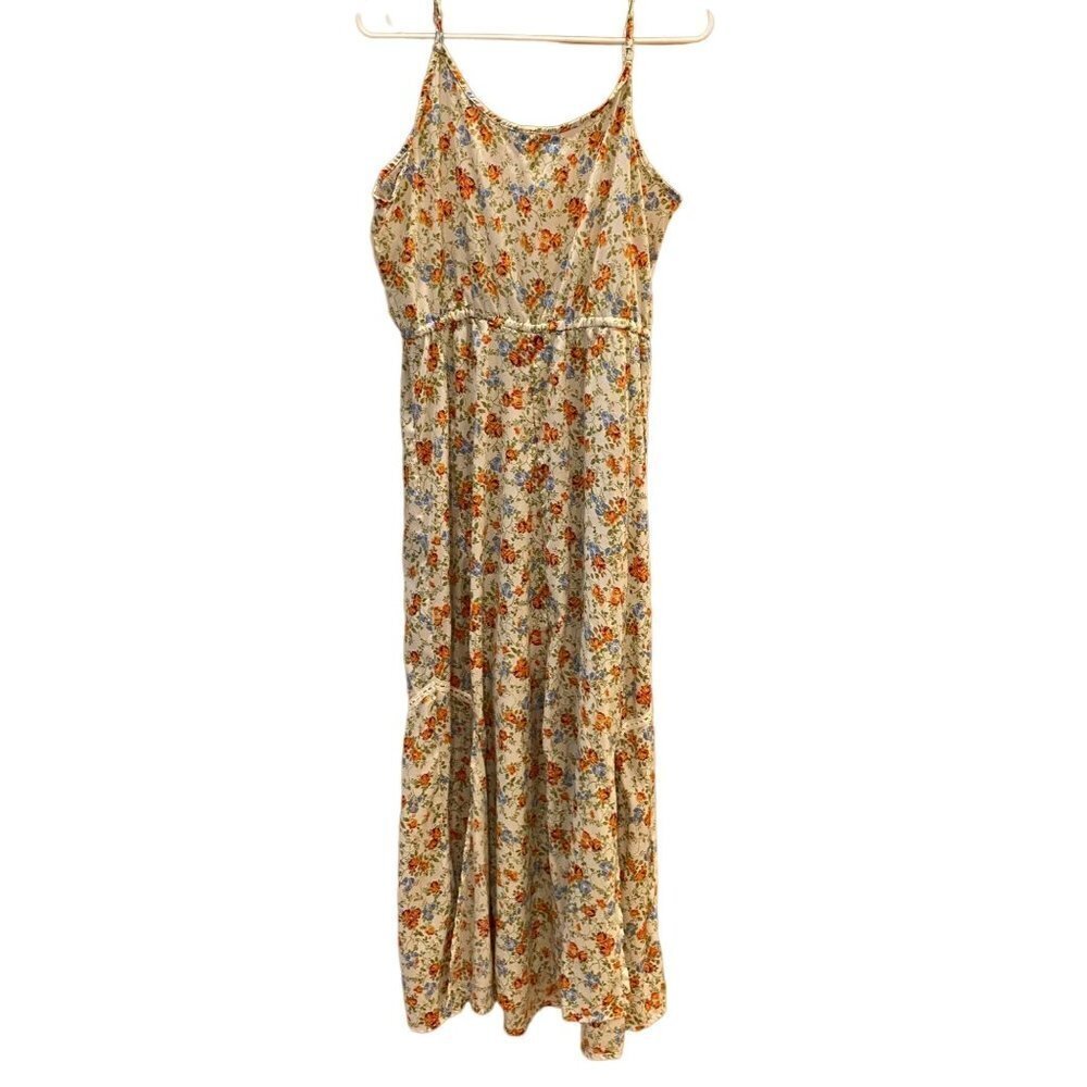 NYC TRENDS Women's Sundress  Maxi Floral White Spaghetti Straps Crochet feature,